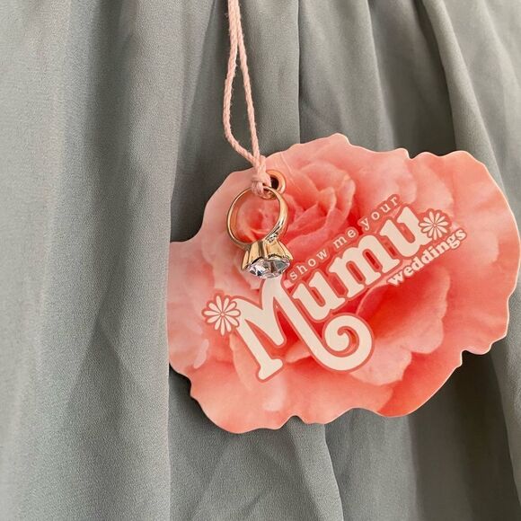 Show Me Your Mumu Hacienda Maxi Dress in Silver Sage Crisp L - Picture 9 of 10